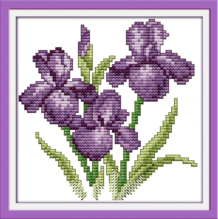 Amazon.com: Printed Cross Stitch Kits 11CT 8X8 inch 100